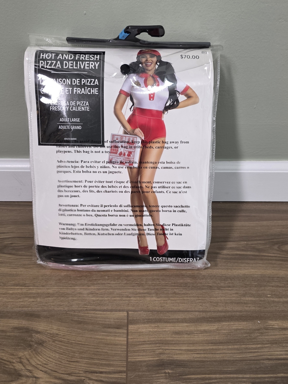 Women’s Red Pizza Delivery Shorts Costume - Unbranded